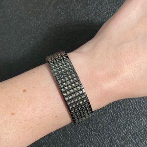 Swarovski Stretch Gunmetal Bracelet